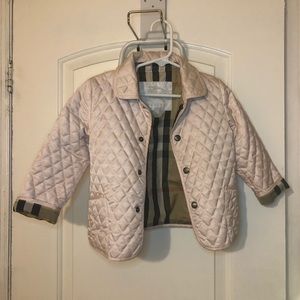 Burberry Quilted Light Pink Jacket 18mos